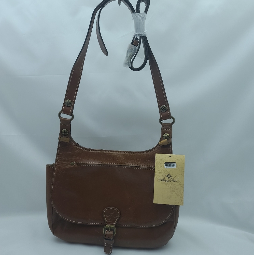 PATRICIA NASH LONDON Crossbody Saddle Bag TAN BROW
